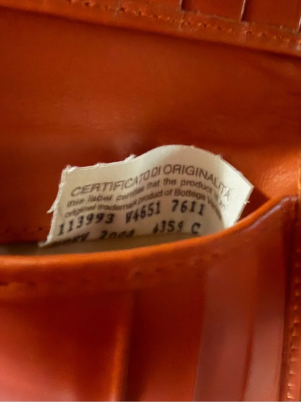 Bottega Veneta Intrecciato Bifold Wallet in Orange Leather - Picture 8 of 16